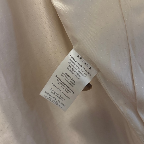 Sezane Paola Coat in ecru size 36 - Picture 8 of 9